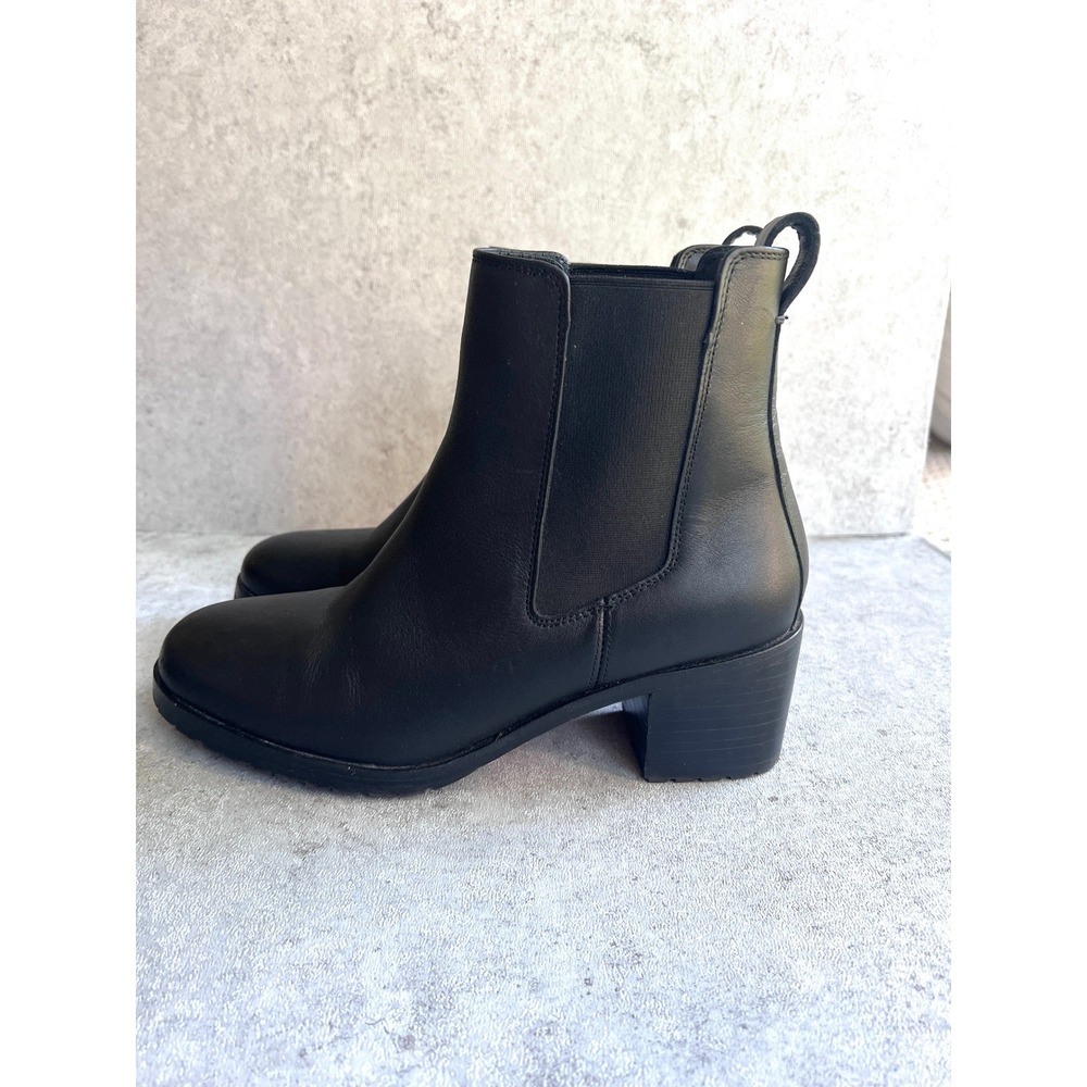 Nisolo Ana Go-To Heeled Black Chelsea Boot Womens 8.5 Leather Lug Sole Ethical - Picture 5 of 7
